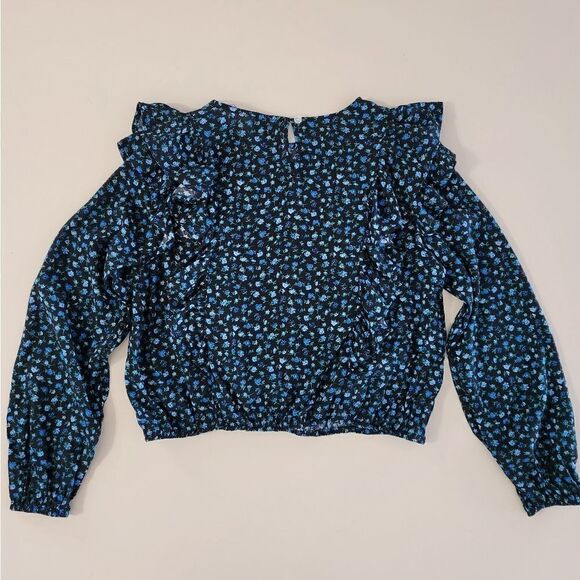 Wild Fable Women's Floral Ruffled Crop Top Blouse - Picture 16 of 16